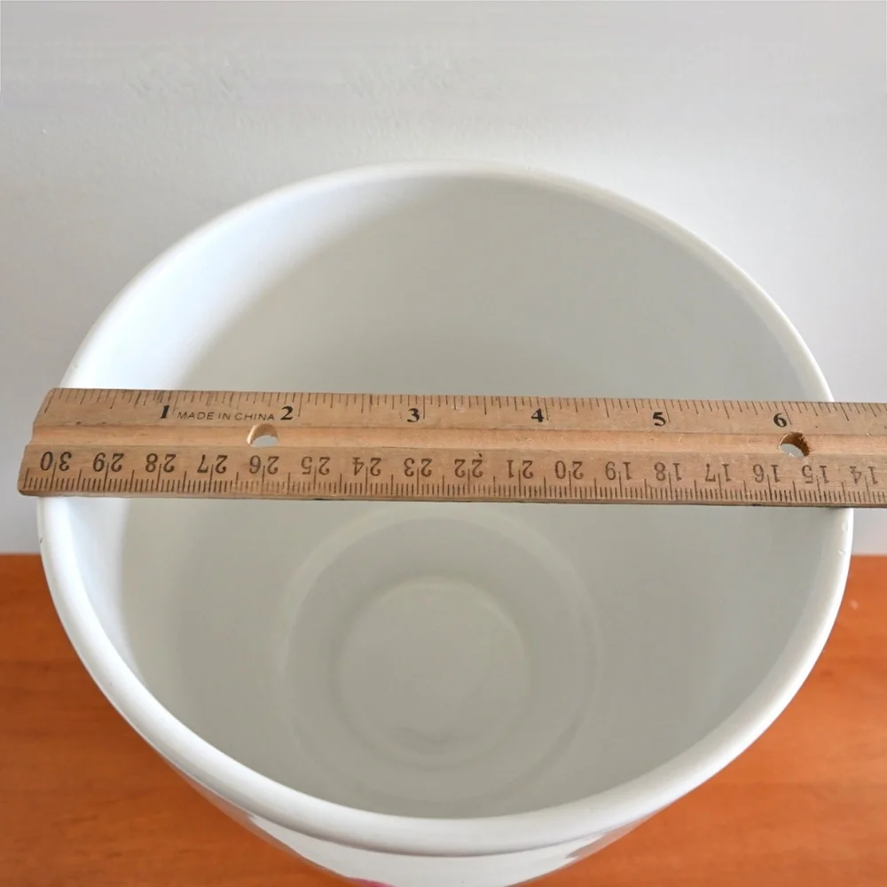 Ikea White Drömsk Dromsk Plant Pot 6 Inches #2